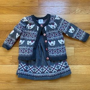 Hannah Andersson Teddy Bear dress/sweater 75